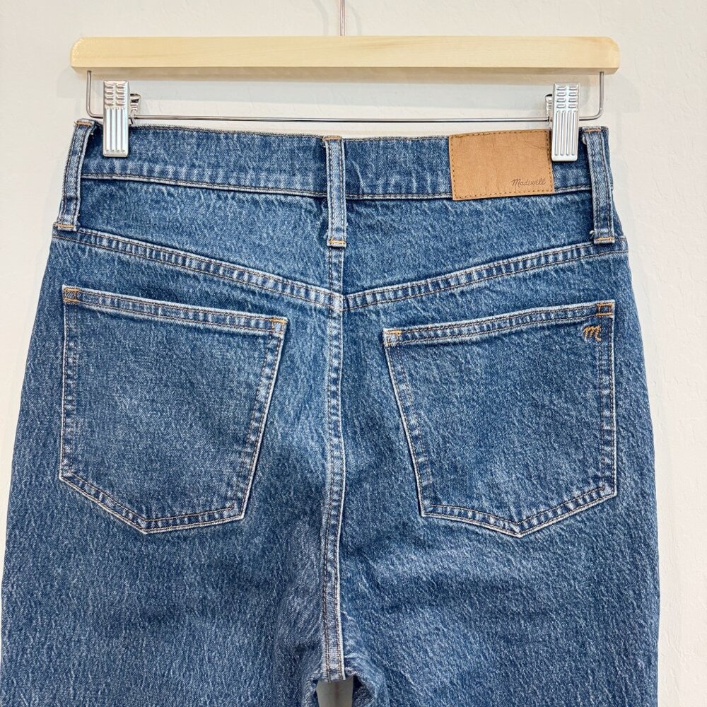 Madewell The Perfect Vintage 90s Tapered High‎ Rise Mom Dark Blue Jeans Size 27 - Picture 10 of 12